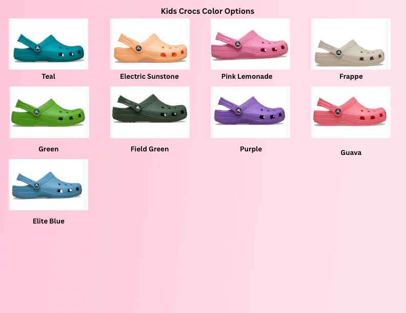 KIDS CUSTOM CROCS