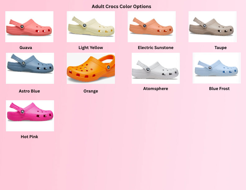 ADULT BLING CROCS