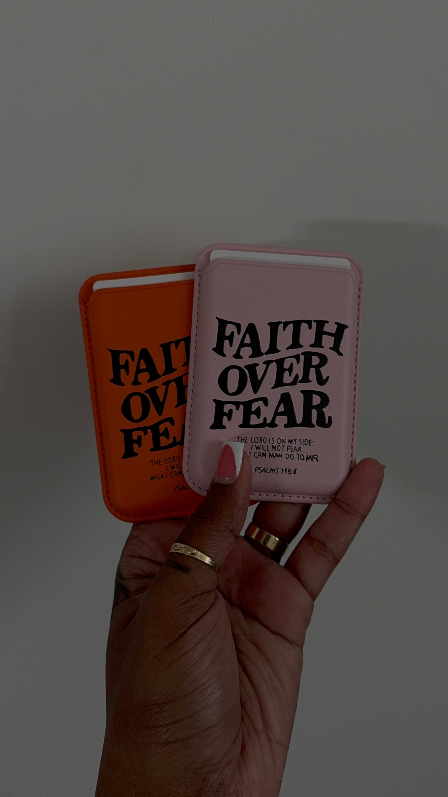 FAITH OVER FEAR CARD HOLDER