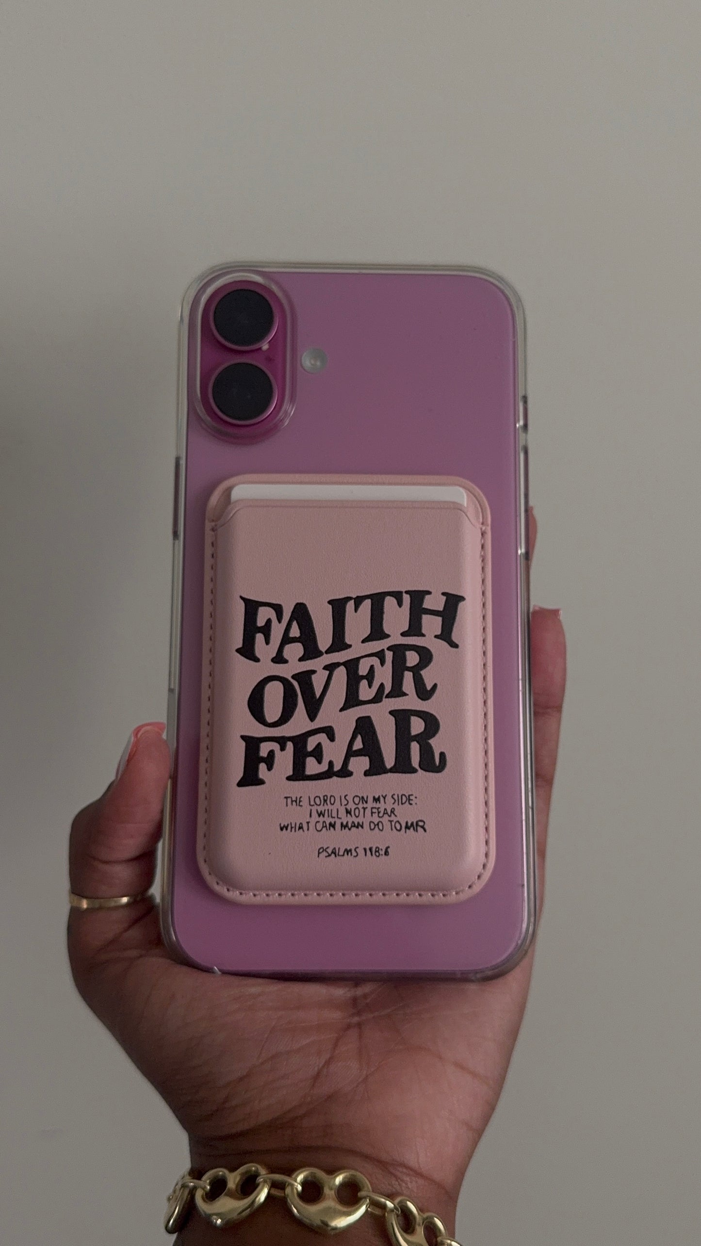 FAITH OVER FEAR CARD HOLDER